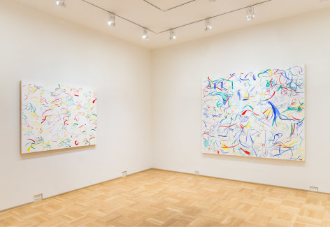 Sue Williams, Installation view: Paintings 1997-98, Skarstedt Gallery, New York, 2018