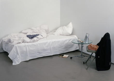 Hans-Peter Feldmann, Bed with Photograph, Installation view: 303 Gallery, New York, 2000