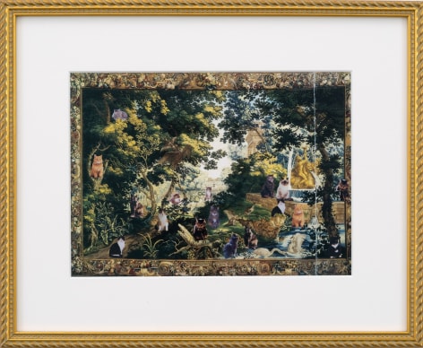 Karen Kilimnik, the cat lookouts hard at work guarding the castle, 2016