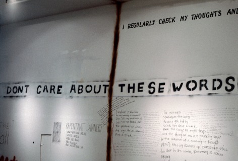 Installation view Writings On The Wall