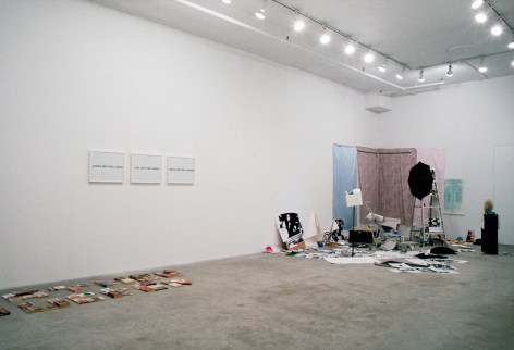 Installation view: &quot;Karen Kilimnik, Sue Williams, Gavin Brown,&quot; 303 Gallery, 1990