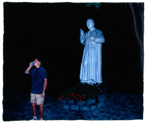 Tim Gardner, Untitled (Bhoadie with St. Alphonsus statue), 1999