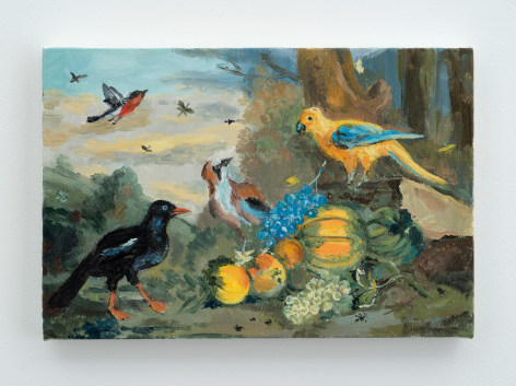 Karen Kilimnik, lunchtime in the forest, 2017