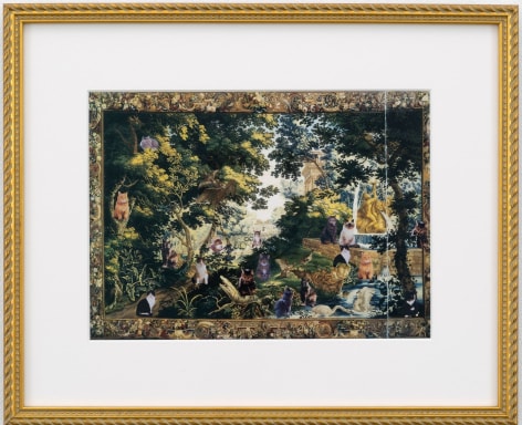 Karen Kilimnik, the cat lookouts hard at work guarding the castle, 2016