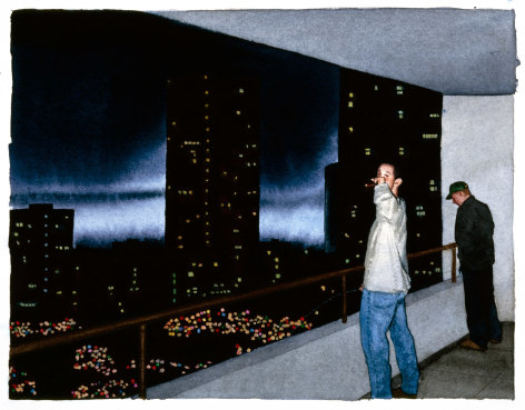 Tim Gardner, Untitled (Pissing off balcony, Vancouver), 1999
