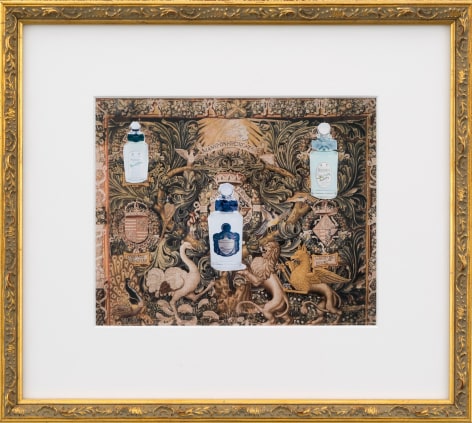 Karen Kilimnik, coat of arms perfumery, the fop's armorial tapestry​, 2015