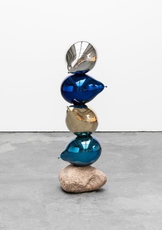 Jeppe Hein, Together we will touch the sky (stone grey, light blue, gold, dark blue, silver)