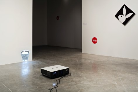 Ceal Floyer, Installation view: Auto Focus, Museum of Contemporary Art North Miami. 2010