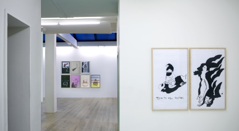 Installation view: Tala Madani: The Jinn, Stedelijk Museum Bureau Amsterdam, 2011