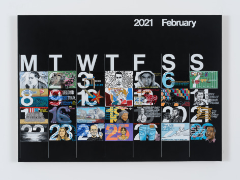 Rob Pruitt, Studio Calendar (February 2021)