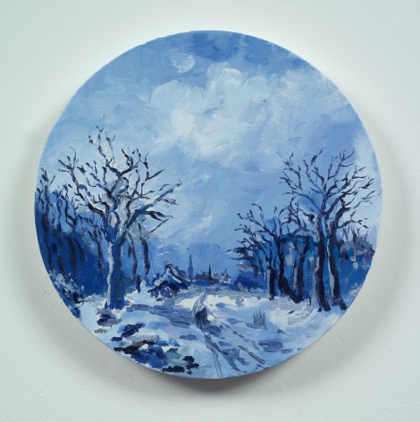 Karen Kilimnik, the winter delft landscape or -escaping through Poland and Russia, 2013