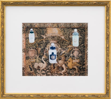 Karen Kilimnik, coat of arms perfumery, the fop's armorial tapestry​, 2015