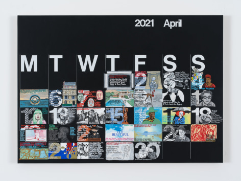 Rob Pruitt, Studio Calendar (April 2021)