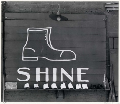 Walker Evans, Shoeshine Sign in a Southern Town, 1936