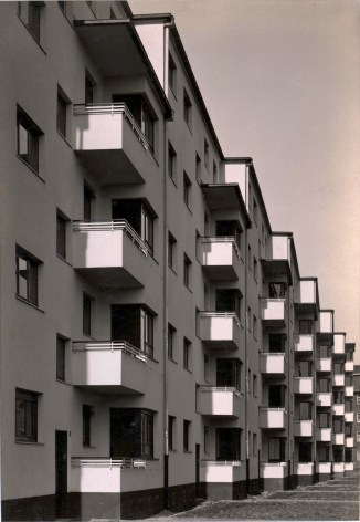 WERNER MANTZ (German: 1901 - 1983), Facade Details, Residential Apartment Block, Kalkerfeld, Cologne (1928) Vintage gelatin silver print