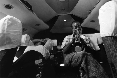 Larry Burrows Louis Armstrong playing &quot;Why Do I Love You?&quot; while flying over Africa, 1956