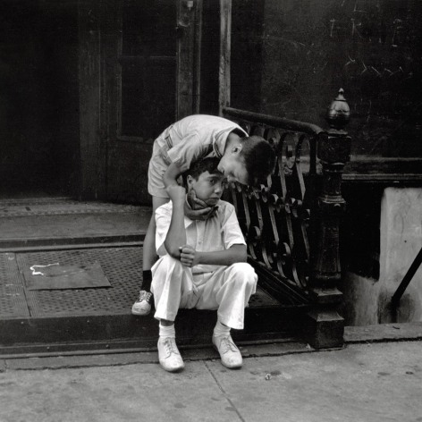 Helen Levitt NYC circa 1945 Two Boys on Stoop