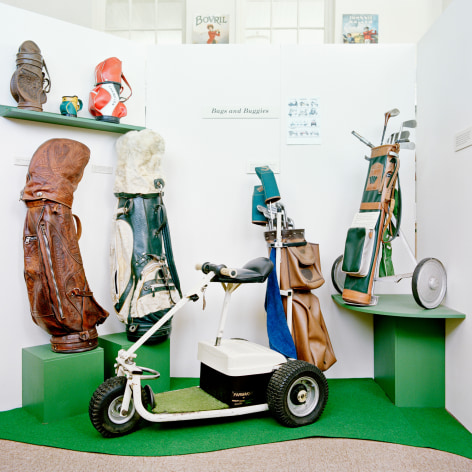 Golf paraphernalia on display