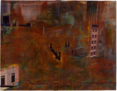 Dennis Farber Untitled (Bronze City), c. 1980s Acrylic on color photograph