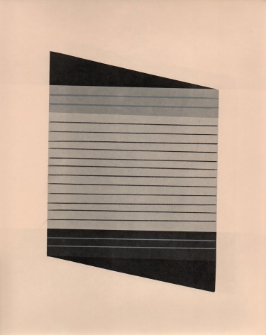 Abstraction win wam toned paper, with parallel horizontal lines inside parallelogram.