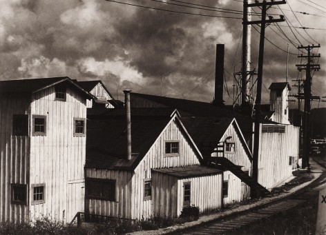 ALMA LAVENSON (American: 1897 &ndash; 1989), Cannery Buildings, Monterey, California (1939) Vintage gelatin silver print