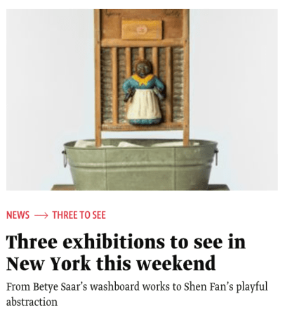 The Art Newspaper | Three exhibitions to see in New York this weekend