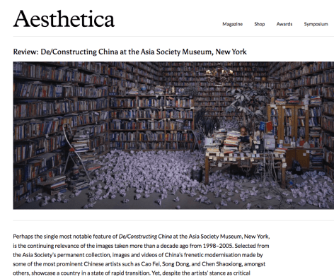 Aesthetica Magazine | Review: De/Constructing China at the Asia Society Museum, New York