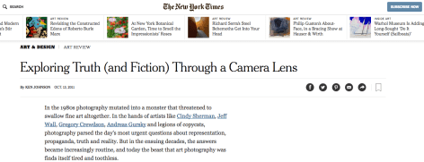 The New York Times | Exploring Truth (and Fiction) Through a Camera Lens