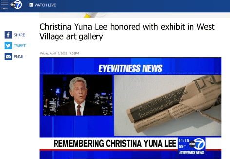 abc7 Eyewitness News | Christina Yuna Lee honored with exhibit in West Village art gallery