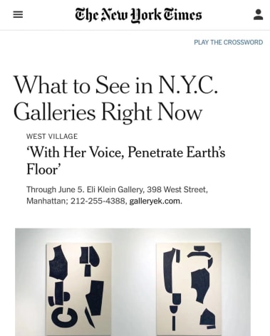 The New York Times | What to See in N.Y.C. Galleries Right Now