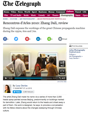 The Telegraph | Rencontres d'Arles 2010: Zhang Dali, review