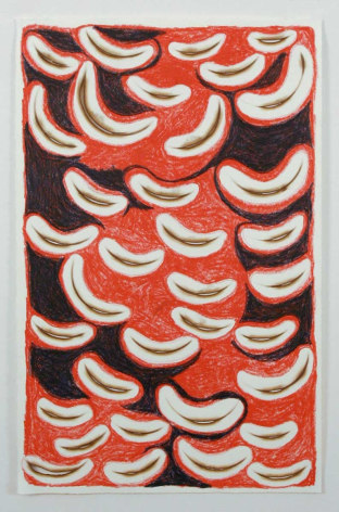 Burn Thru, #8 2012, Burns and wax crayon on paper