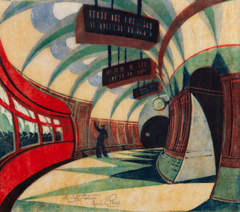 Cyril Power,&nbsp;The Tube Station,&nbsp;c. 1932.