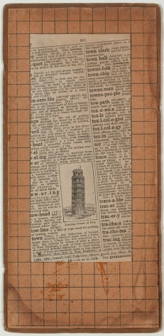 Robert Rauschenberg,&nbsp;Untitled [Tower of Pisa], c. 1952.