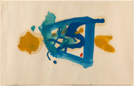 Helen Frankenthaler,&nbsp;Blue Square Plus Two, 1961.