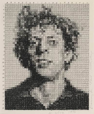 Chuck Close Drawing for Phil/Rubber Stamp, 1976