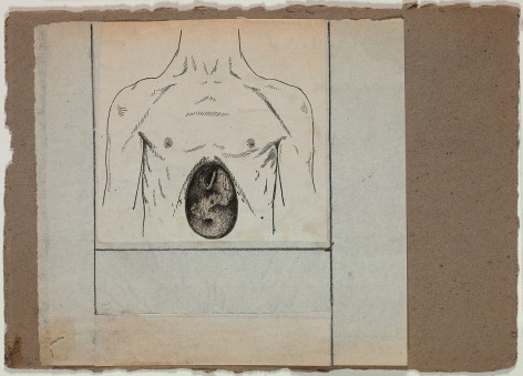 Robert Rauschenberg,&nbsp;Untitled [chest and cavity], c. 1952.