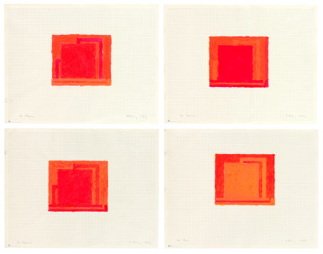 Peter Halley Untitled (four works), 1989