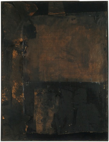Robert Rauschenberg,&nbsp;Untitled [small vertical black painting], c. 1951.
