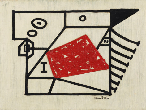 Stuart Davis Composition with Red Polygon, 1941
