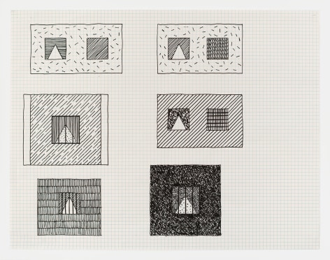 Prisons,&nbsp;1981. Ink on graph paper, 17 x 22 inches. On view at Karma.&nbsp;