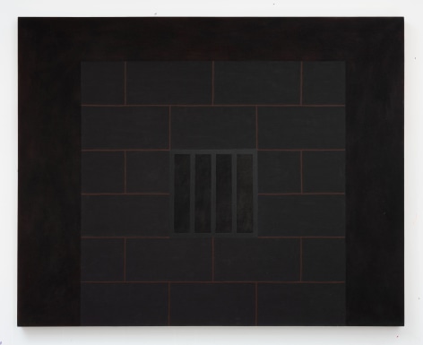 The Prison of History,&nbsp;1981. Acrylic on canvas, 63 x 77 inches. On view at Karma.&nbsp;