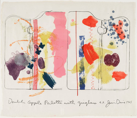 Jim Dine Double Apple Palette with Gingham, 1965