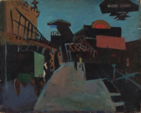 Joseph Solman, El Station, c. 1935