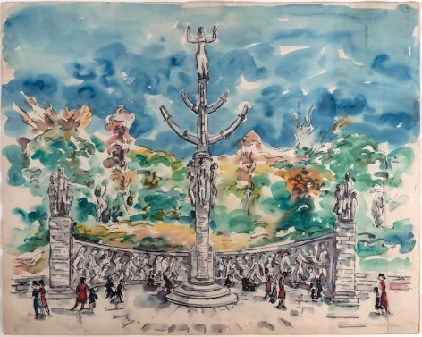 Chaim Gross, Study for &quot;Memorial to the Six Million&quot;, c. 1949