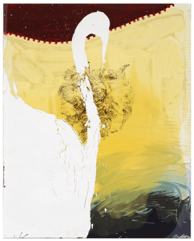 SCHNABEL-Julian_Bill (After Short Silence Then)_hand-painted, 18-color silkscreen with poured resin_45x36 inches