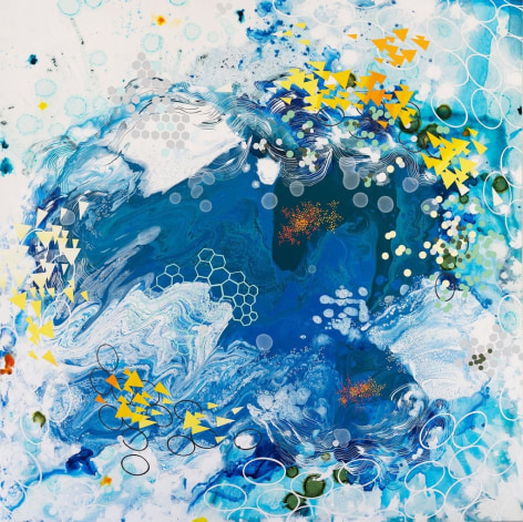 PATTERSON-Heather_Aquatic Migration_mixed media on panel_60x60_sold