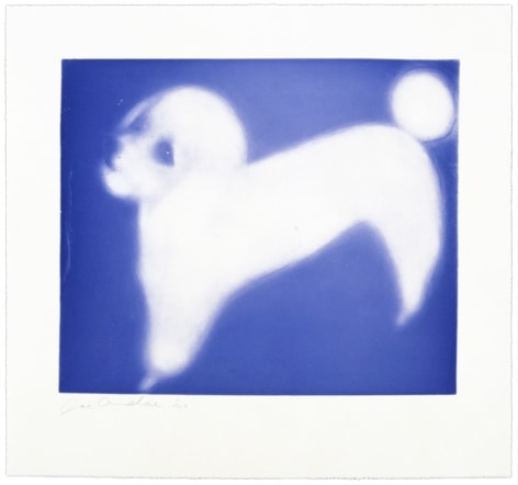 ANDOE-Joe_French Poodle (Blue)_1-color etching and aquatint_22x23 inches (paper)_15x18 inches (image)
