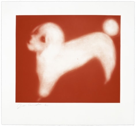 ANDOE-Joe_French Poodle (Red)_2-color etching and aquatint_22x23 inches (paper)_15x18 inches (image)