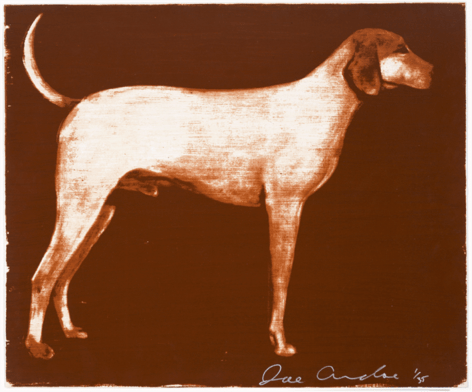 ANDOE-Joe_Medium Dog (Rust)_10-color silkscreens_30x36 inches
